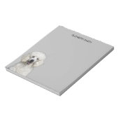 Witte standaard porseleing notitieblok (Linkerzijde)