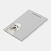 Witte standaard porseleing post-it® notes (Schuin)