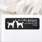 Witte standaard schuine silhouettes met hart etiket (Insitu)