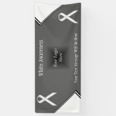Witte standaardlint door Kenneth Yoncich Spandoek (Verticaal)