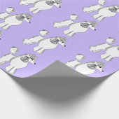 Witte standaardpullen Lila omslagpapier Cadeaupapier (Hoek)