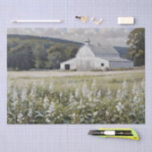 Witte Standvastige Schuur Decoupage Tissuepapier (Craft)
