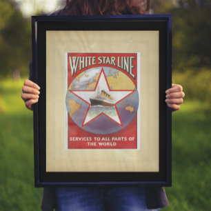witte-Star cruiseschepen Poster