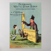 Witte Star Soap Ad w Seller van Fairbank Poster (Voorkant)