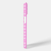 Witte Starburst bloemen op roze Case-Mate iPhone Case (Achterkant / Rechts)