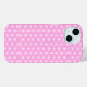 Witte Starburst bloemen op roze Case-Mate iPhone Case (Achterkant (horizontaal))