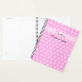 Witte Starburst bloemen op roze Planner (Display)
