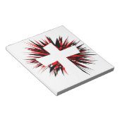 WITTE STARBURSTROSS NOTITIEBLOK (Schuin)