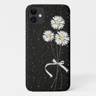 witte staven met regendruppels op zwart Case-Mate iPhone case