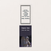 Witte Steen Christelijk Gebed Engel Standbeeld Paa Visitekaartje (Buitenkant ongevouwen)