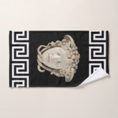 Witte Steen Medusa Griekse Key Designer Bad Handdoek (Handdoek)