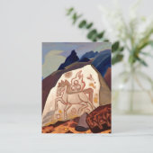 “Witte Steen - Paard van Geluk” door Nicholas Roe Briefkaart (Staand voorkant)