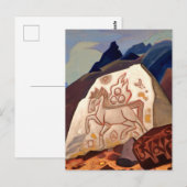 “Witte Steen - Paard van Geluk” door Nicholas Roe Briefkaart (Voorkant / Achterkant)