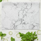 Witte steen textuur theedoek (Gevouwen)