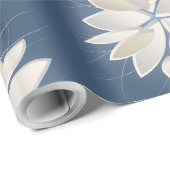 witte steenbladen cadeaupapier (Rol Hoek)