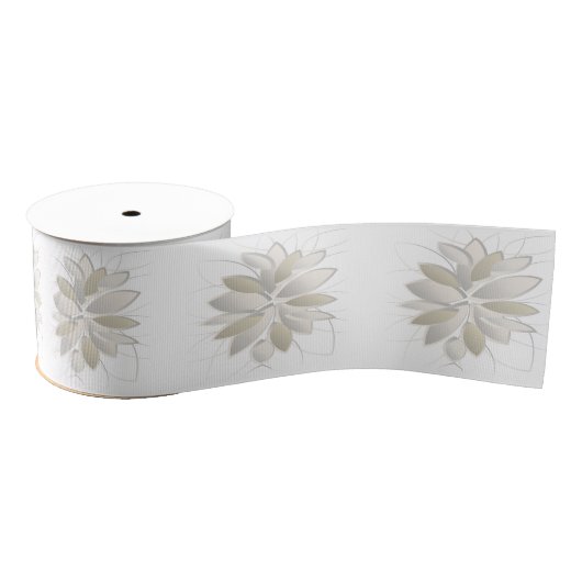 witte steenbladen grosgrain lint (Spoel)
