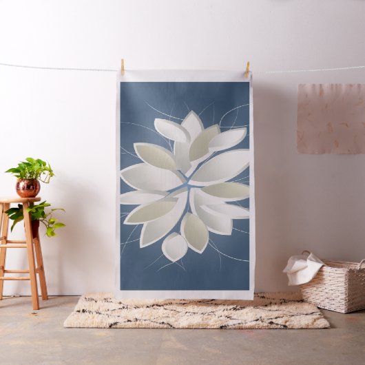 witte steenbladen stof (Voorbeeld)