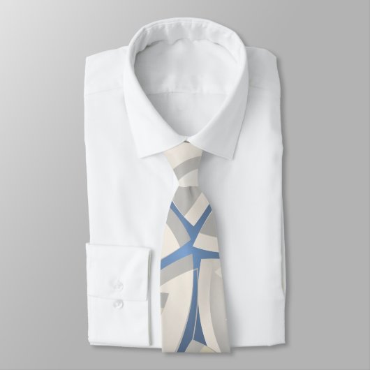 witte steenbladen stropdas (Gebonden)