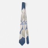 witte steenbladen stropdas (Voorkant)