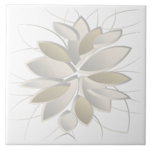 witte steenbladen tegeltje