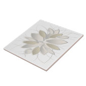 witte steenbladen tegeltje (Zijkant)