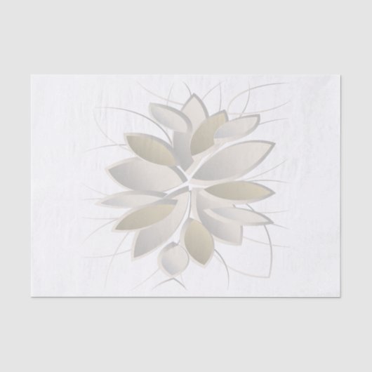 witte steenbladen tissuepapier (Voorkant)