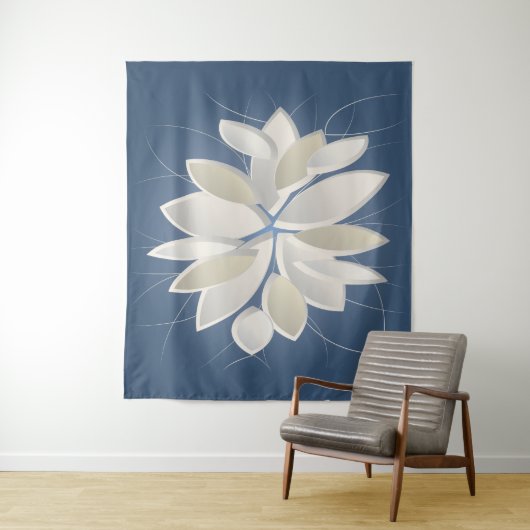 witte steenbladen wandkleed (In situ)