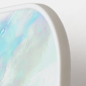 witte steenhoudend mineraalsteen pickleball paddle (Links Detail)