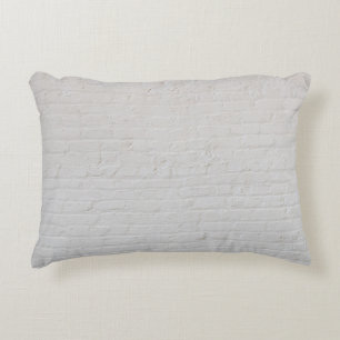 Witte steenwand accent kussen