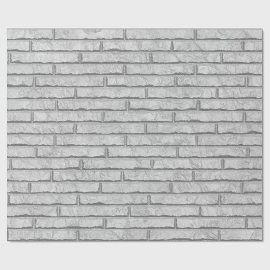 Witte steenwand cadeaupapier (Vlak)