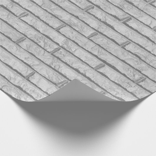 Witte steenwand cadeaupapier (Hoek)