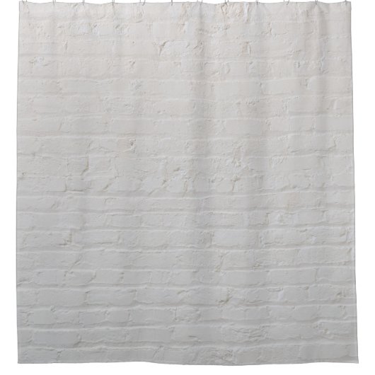 Witte steenwand douchegordijn (Voorkant)