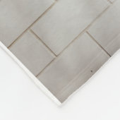 Witte steenwand fleece deken (Hoek)