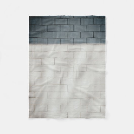 Witte steenwand fleece deken (Voorkant)