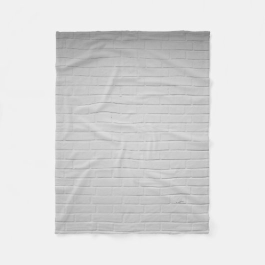 Witte steenwand fleece deken (Voorkant)