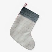 Witte steenwand kleine kerstsok (Voorkant (Hangend))