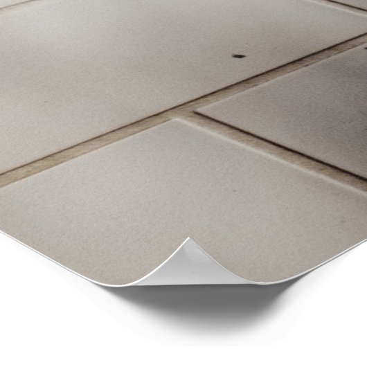 Witte steenwand poster (Hoek)