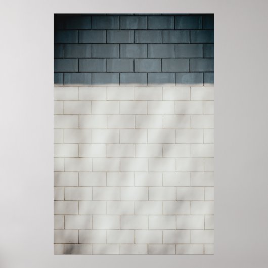 Witte steenwand poster (Voorkant)