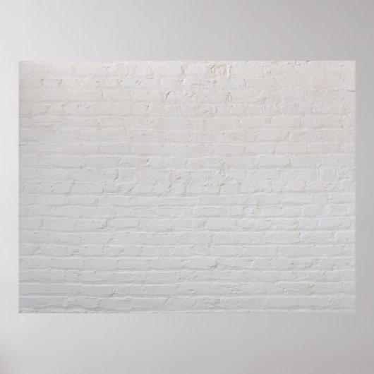 Witte steenwand poster (Voorkant)