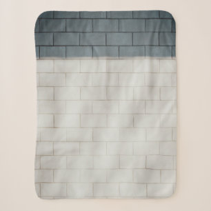Witte steenwand sherpa deken