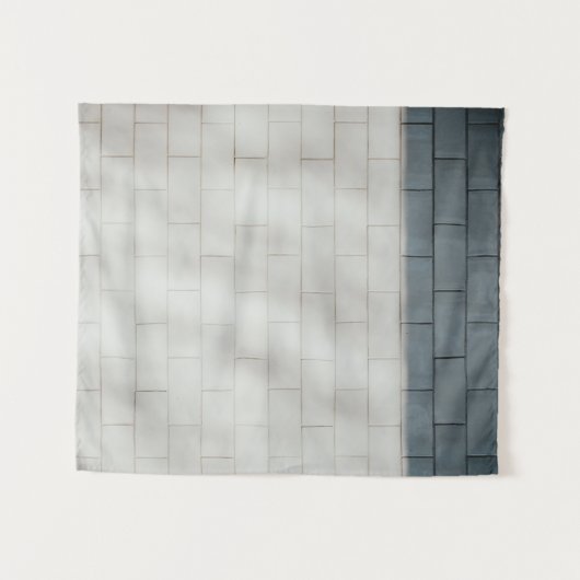 Witte steenwand wandkleed (Voorkant (horizontaal))