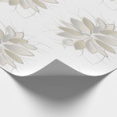 witte stenen bloemblaadjes cadeaupapier (Hoek)