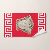 Witte Stenen Medusa Griekse Sleutel Ontwerper Bad Handdoek (Handdoek)