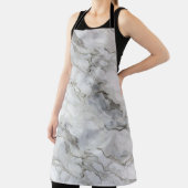 Witte Stenen Texturen Design Series 4 Schort (Insitu)