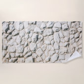 Witte Stenen Textuur Strandlaken (Voorkant)