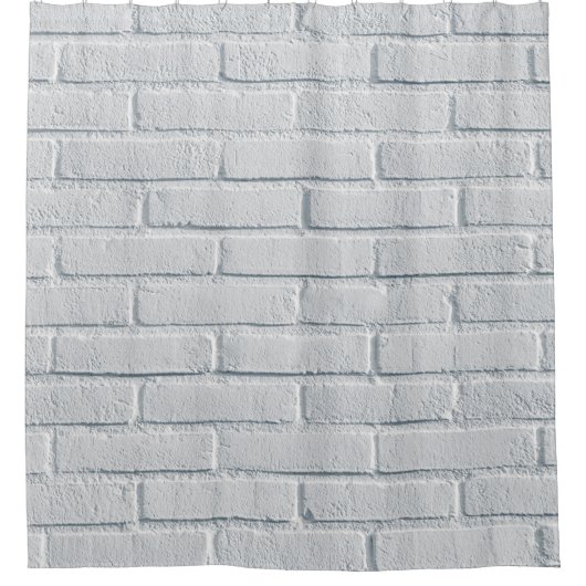 Witte stenen wandstenen patroon douchegordijn (Voorkant)
