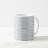 Witte stenen wandstenen patroon koffiemok (Voorkant rechts)