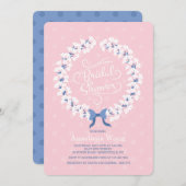 Witte Stephanotis Krans Bruids Douche Uitnodiging (Voorkant / Achterkant)