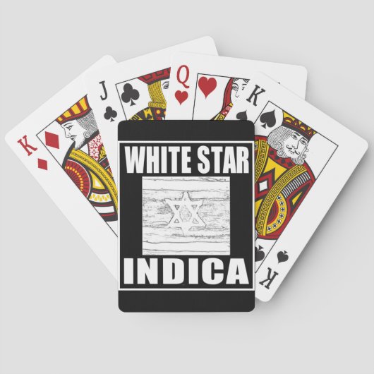 WITTE STER INDICA POKERKAARTEN (Achterkant)