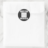 WITTE STER INDICA RONDE STICKER (Tas)